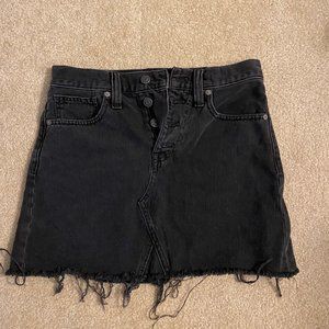 MADEWELL Black Denim Skirt (26)
